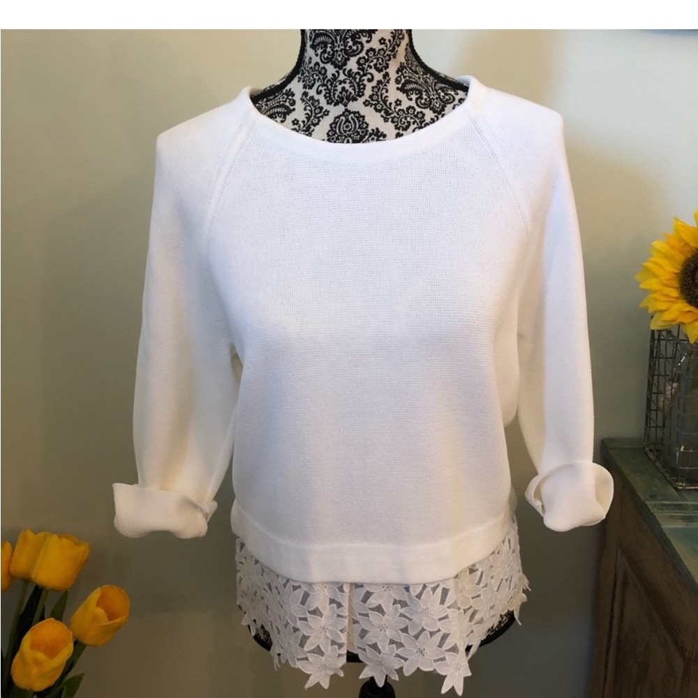 J.Crew Cotton Floral Lace Trim